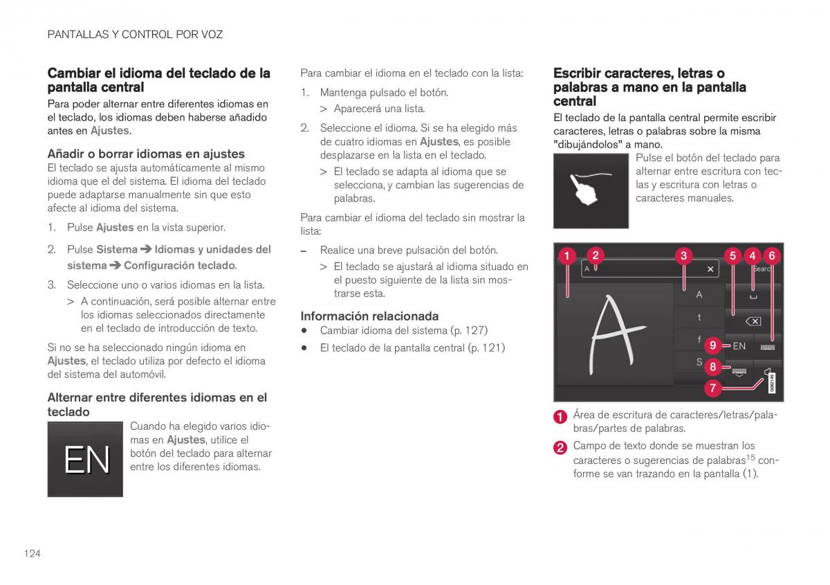 Volvo XC40 manual del propietario / page 126