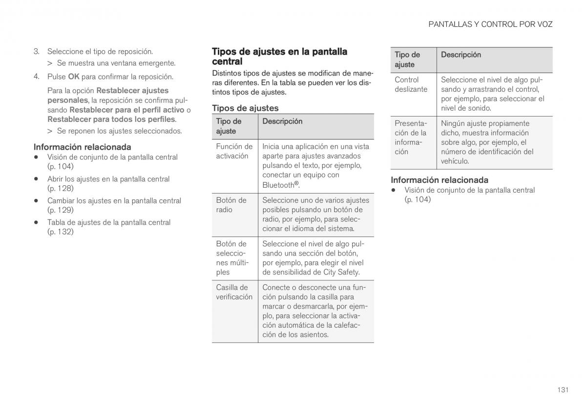 Volvo XC40 manual del propietario / page 133