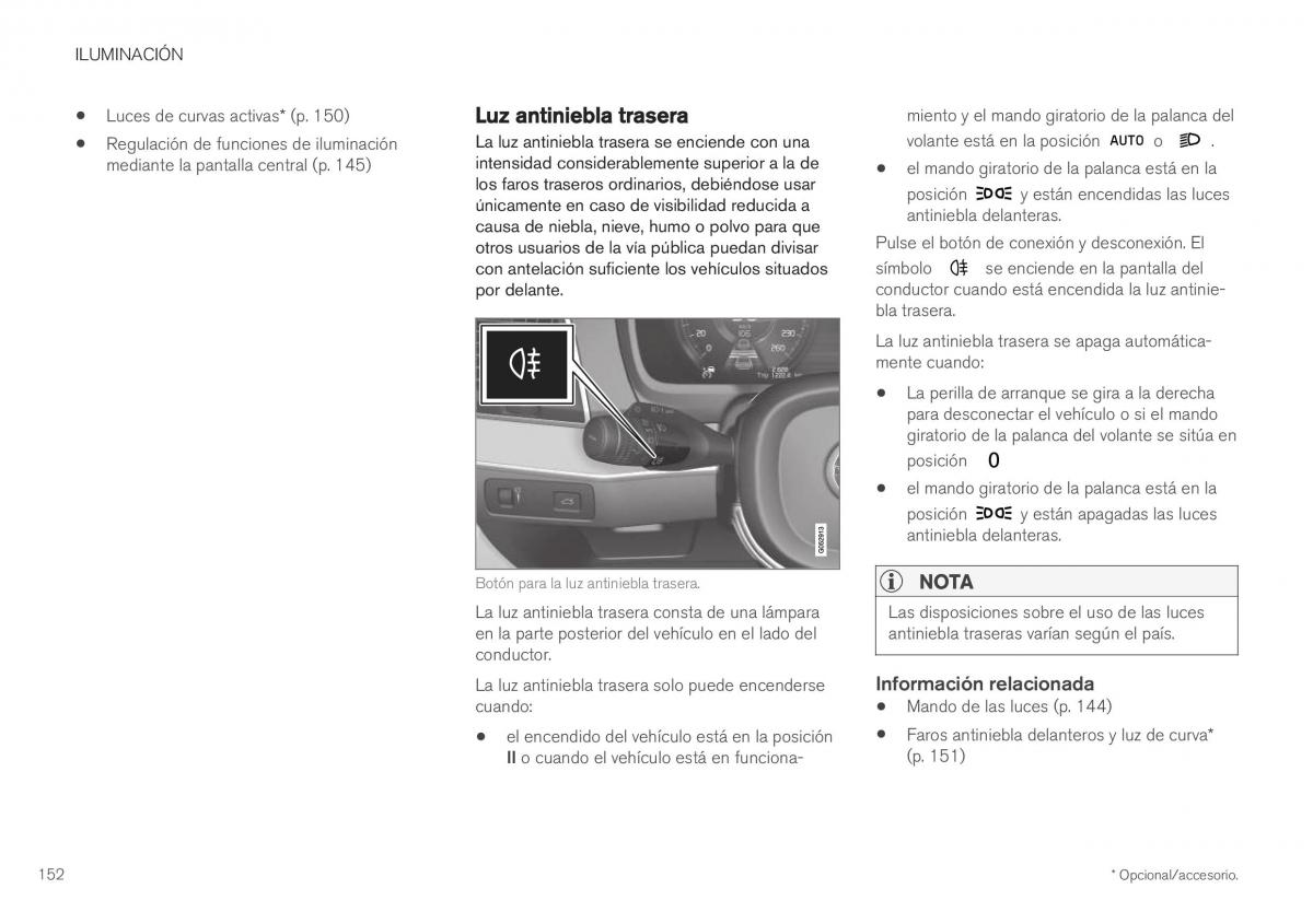 Volvo XC40 manual del propietario / page 154