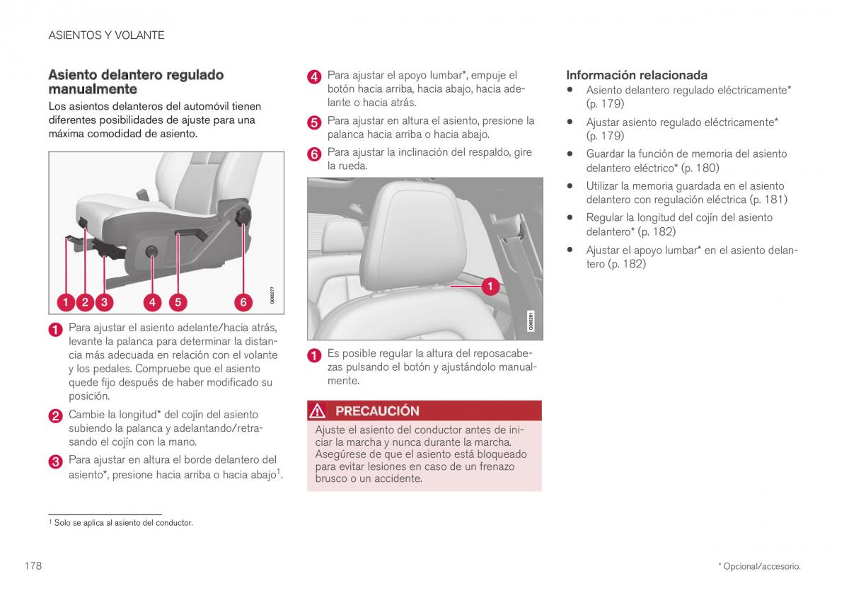 Volvo XC40 manual del propietario / page 180