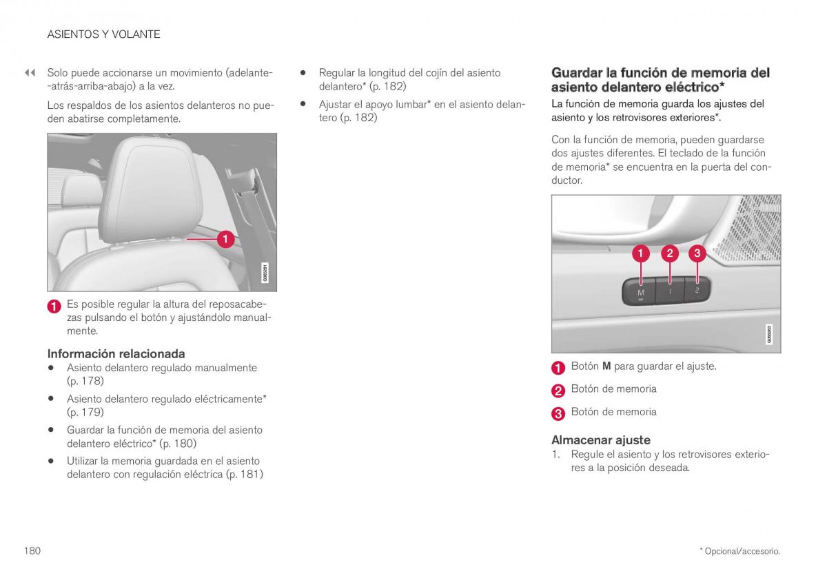 Volvo XC40 manual del propietario / page 182