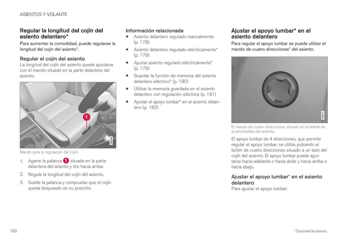 Volvo XC40 manual del propietario / page 184