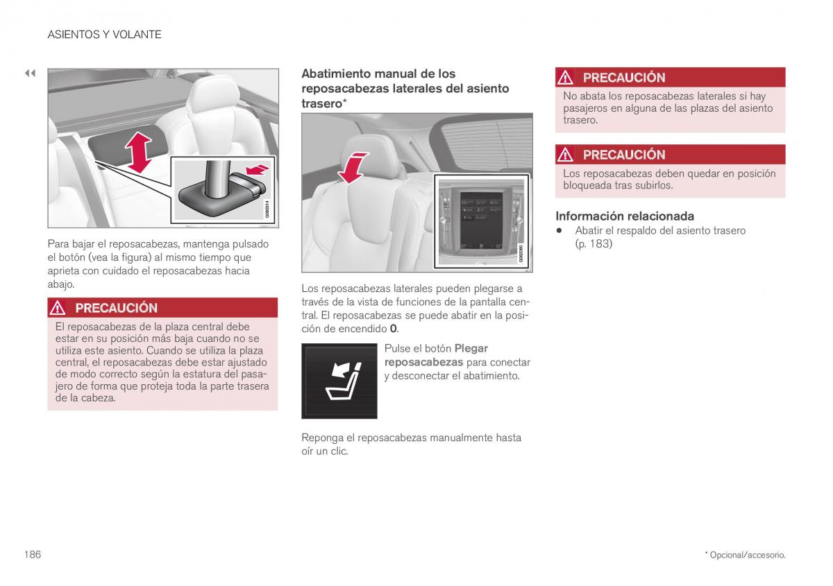 Volvo XC40 manual del propietario / page 188