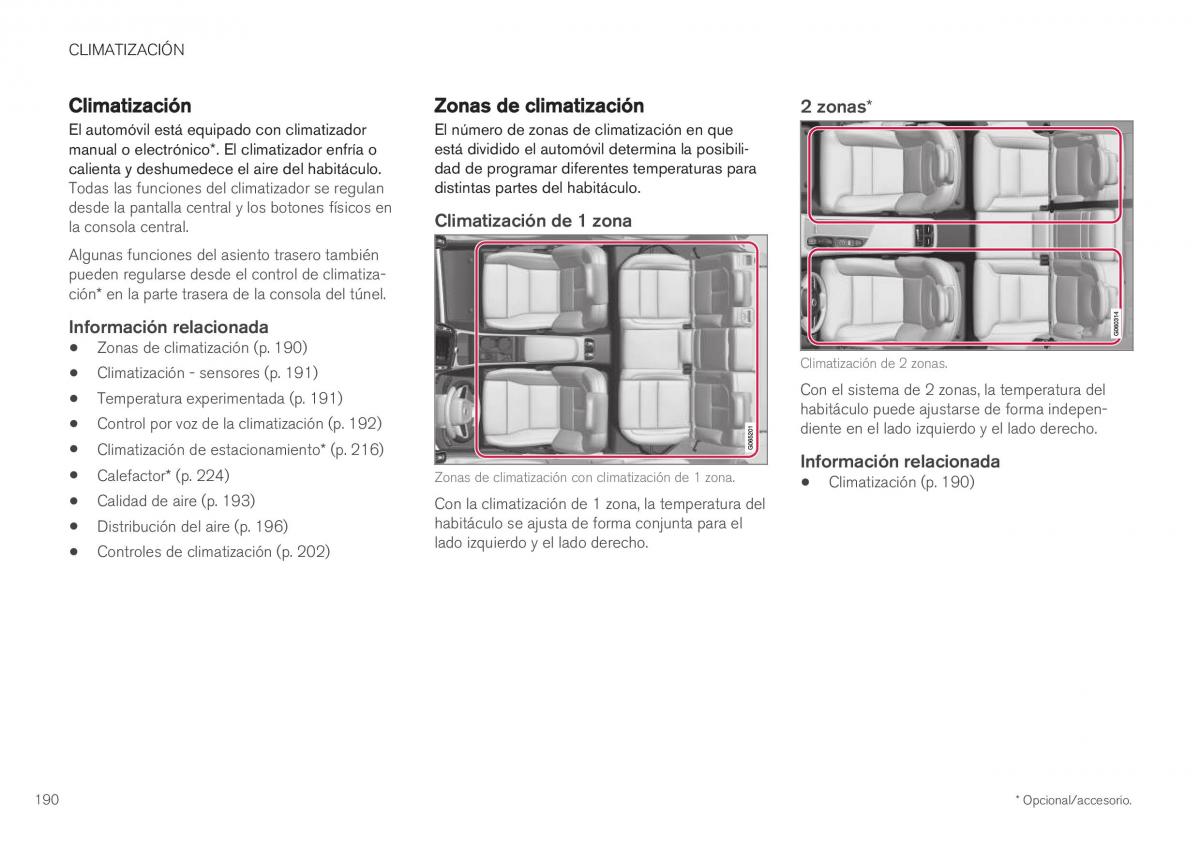 Volvo XC40 manual del propietario / page 192