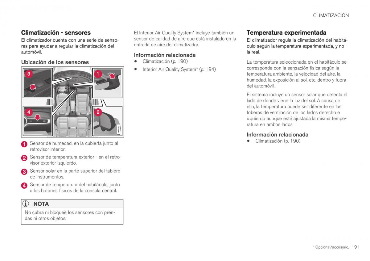 Volvo XC40 manual del propietario / page 193