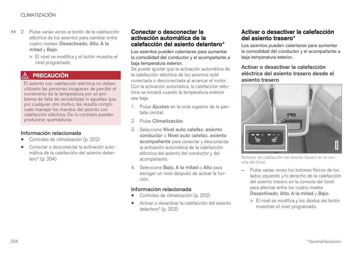 Volvo XC40 manual del propietario / page 206