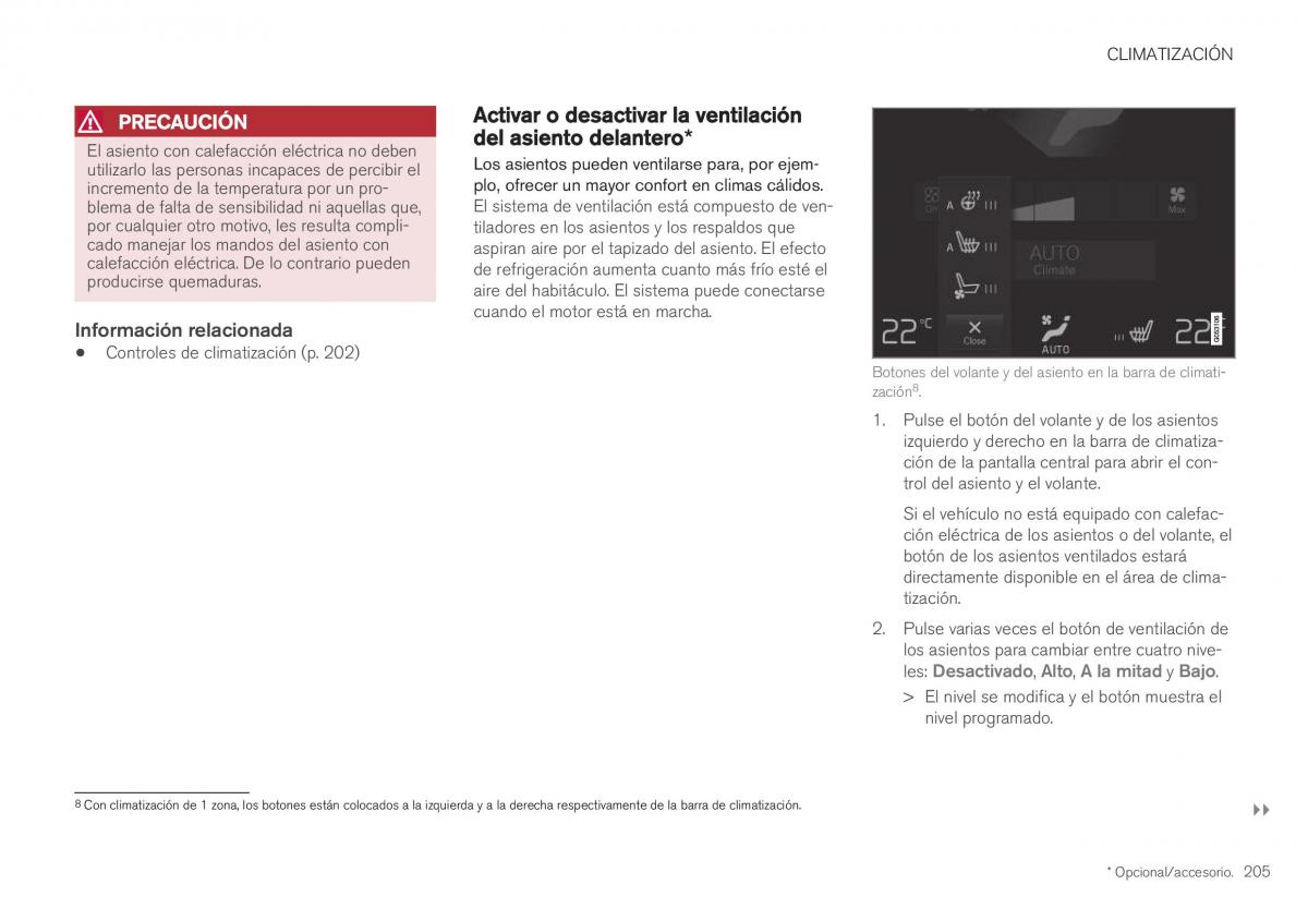 Volvo XC40 manual del propietario / page 207