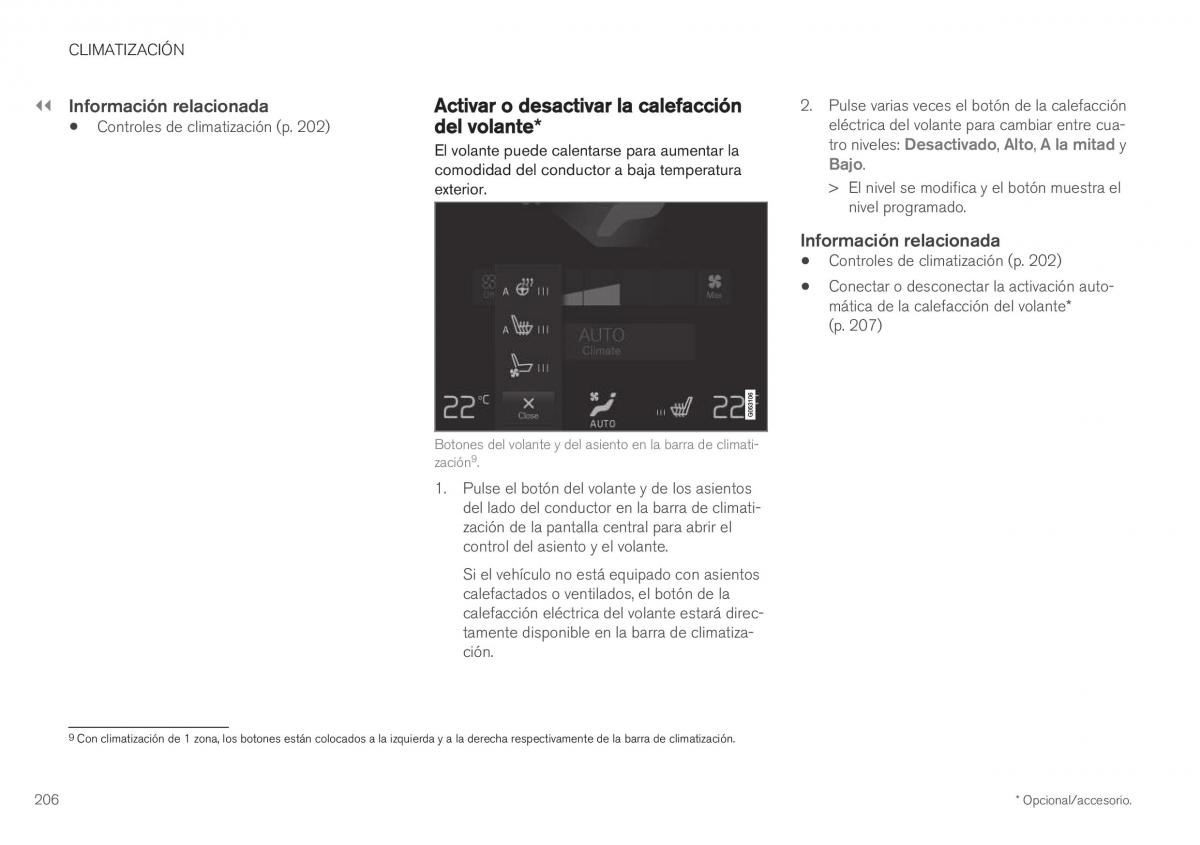 Volvo XC40 manual del propietario / page 208