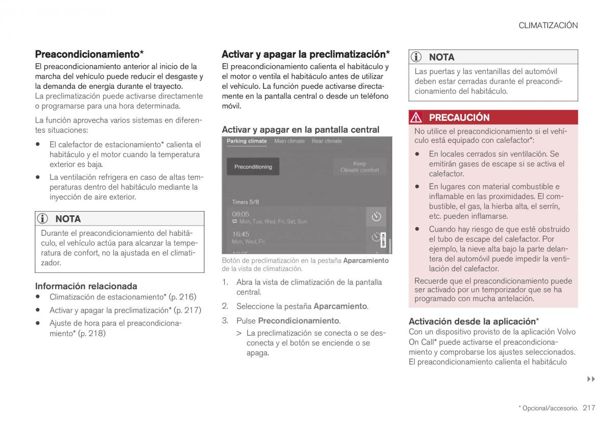 Volvo XC40 manual del propietario / page 219