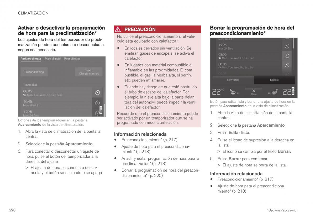 Volvo XC40 manual del propietario / page 222