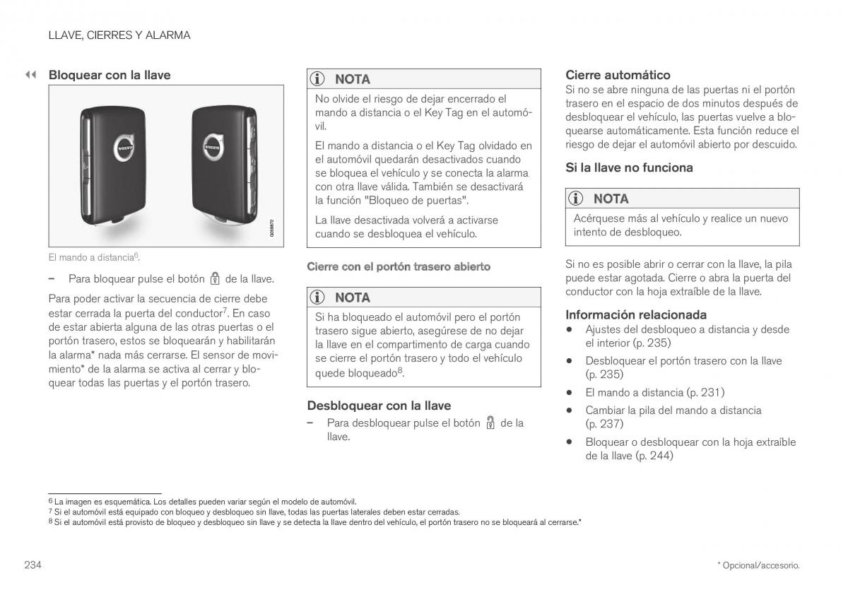 Volvo XC40 manual del propietario / page 236