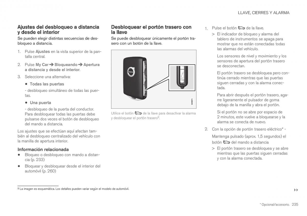 Volvo XC40 manual del propietario / page 237