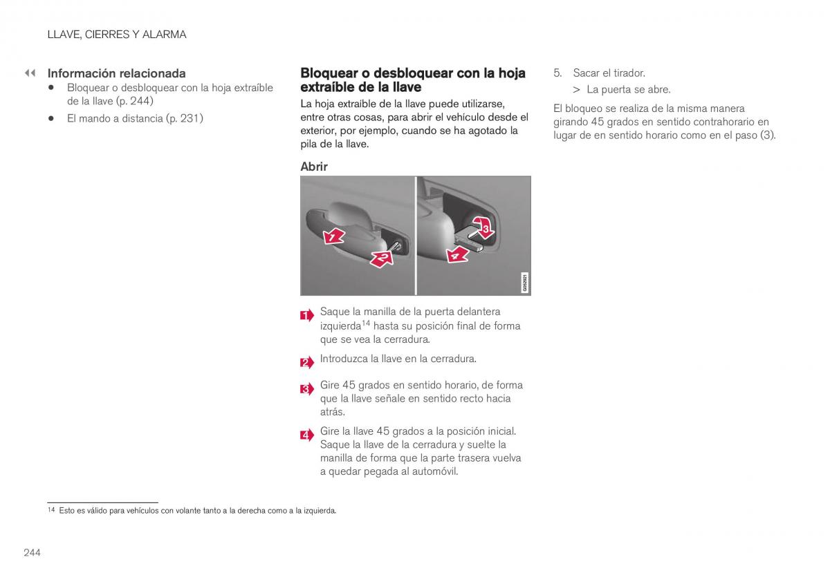 Volvo XC40 manual del propietario / page 246