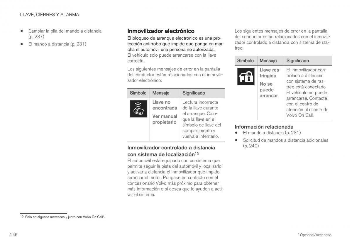 Volvo XC40 manual del propietario / page 248