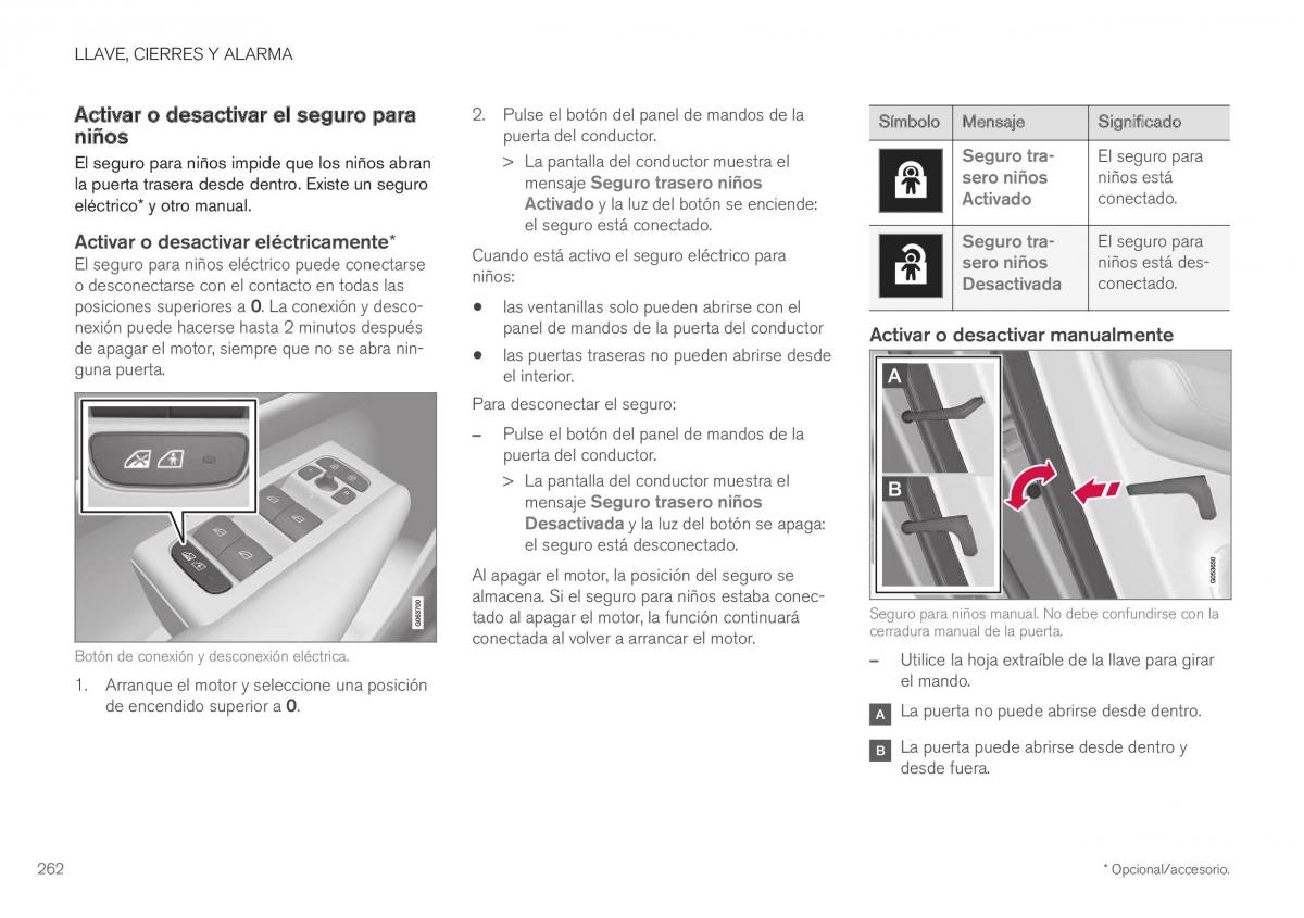 Volvo XC40 manual del propietario / page 264