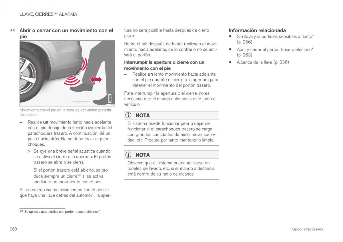 Volvo XC40 manual del propietario / page 270