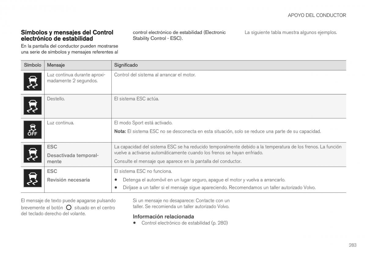 Volvo XC40 manual del propietario / page 285