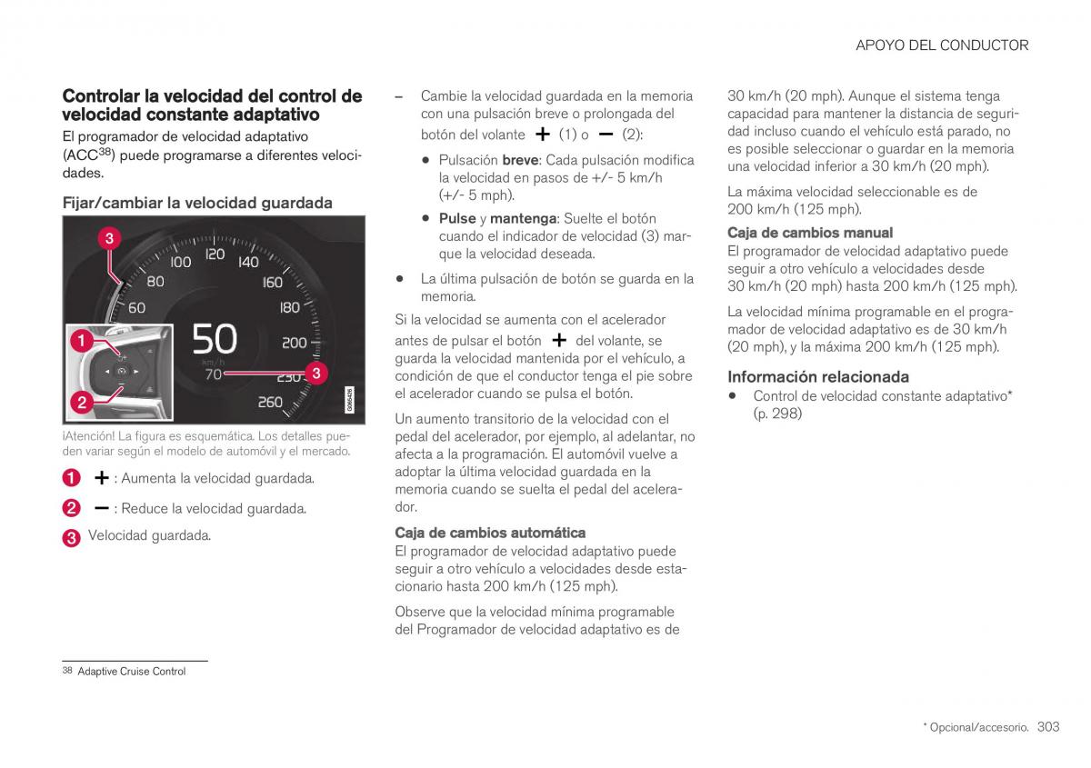 Volvo XC40 manual del propietario / page 305