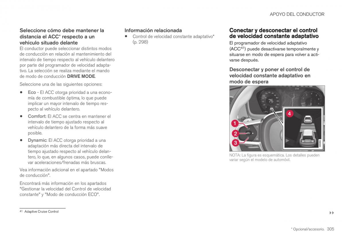 Volvo XC40 manual del propietario / page 307