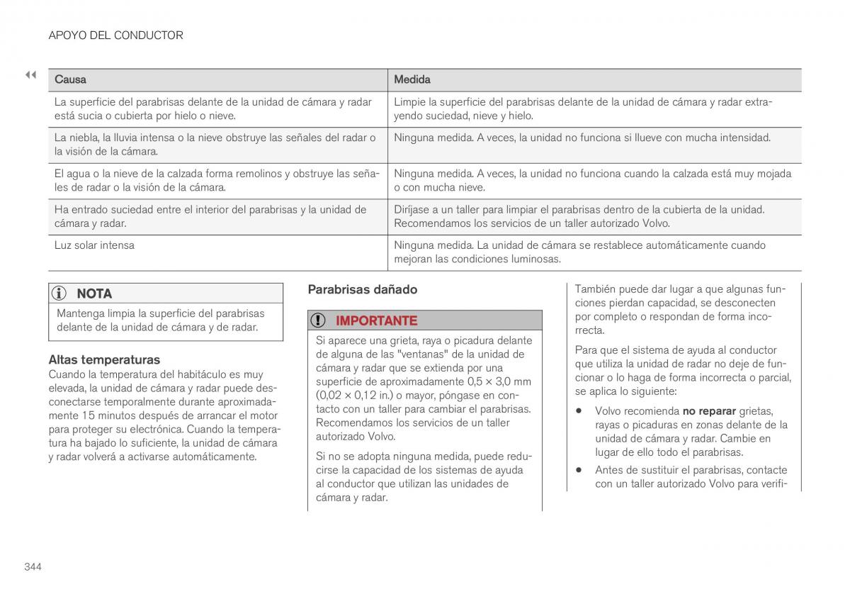 Volvo XC40 manual del propietario / page 346