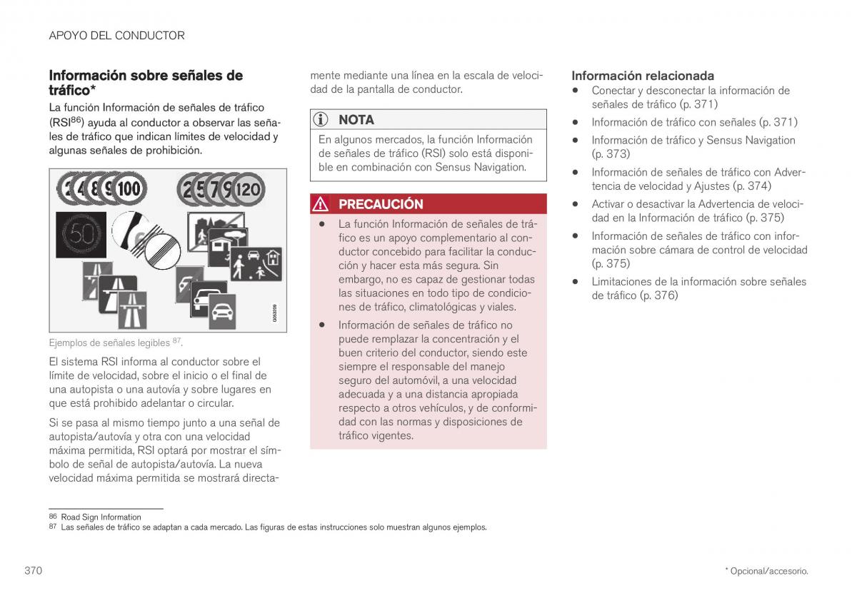 Volvo XC40 manual del propietario / page 372