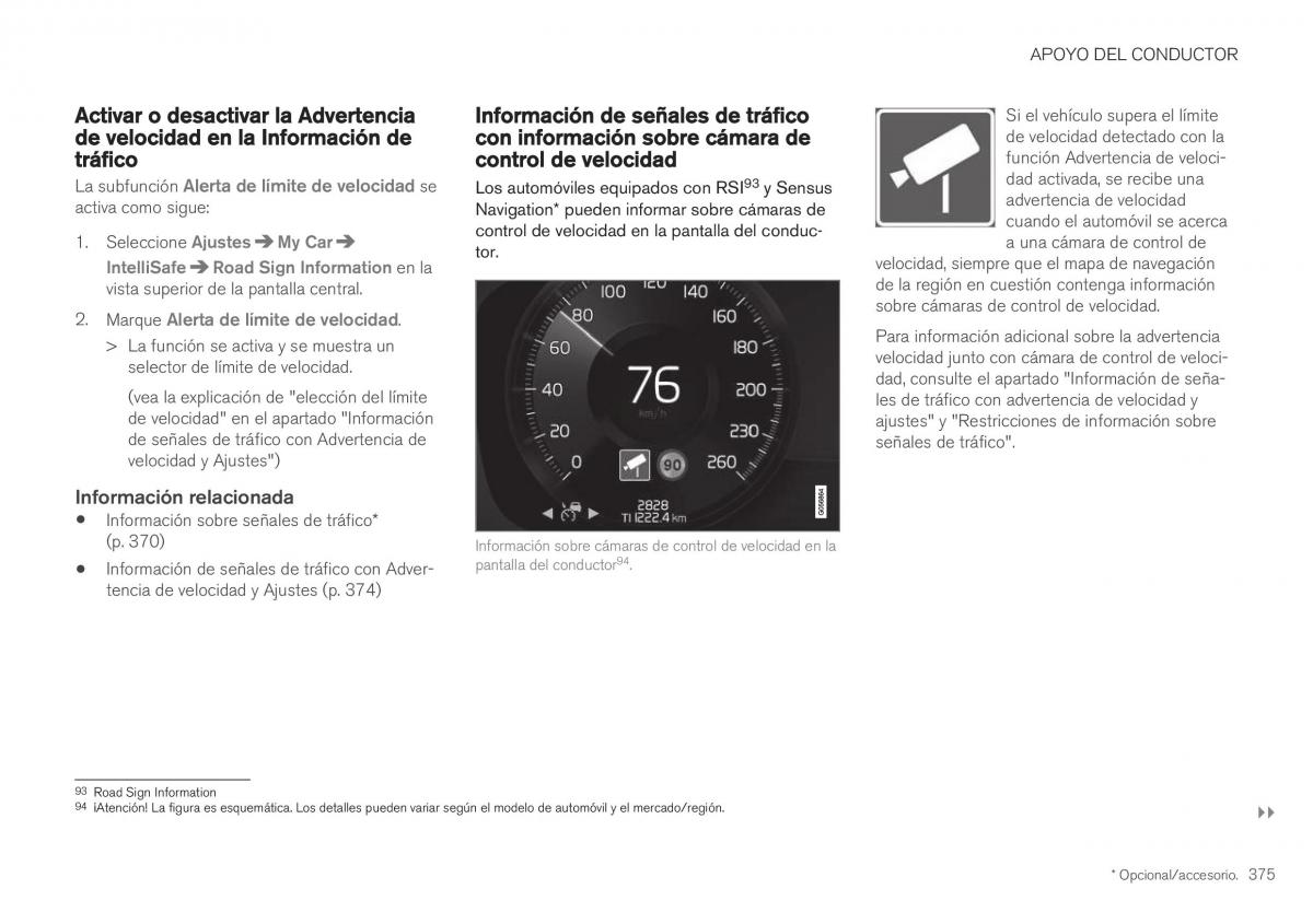 Volvo XC40 manual del propietario / page 377