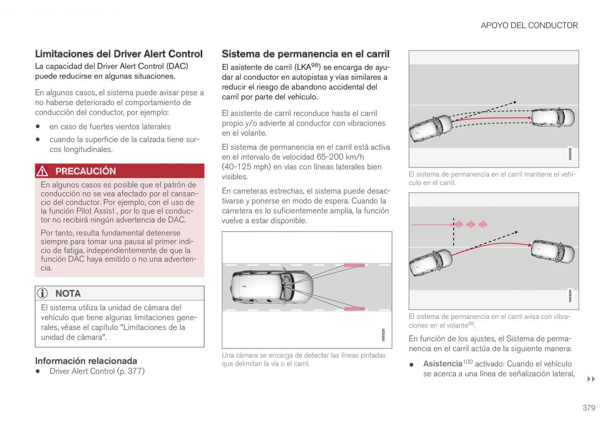 Volvo XC40 manual del propietario / page 381