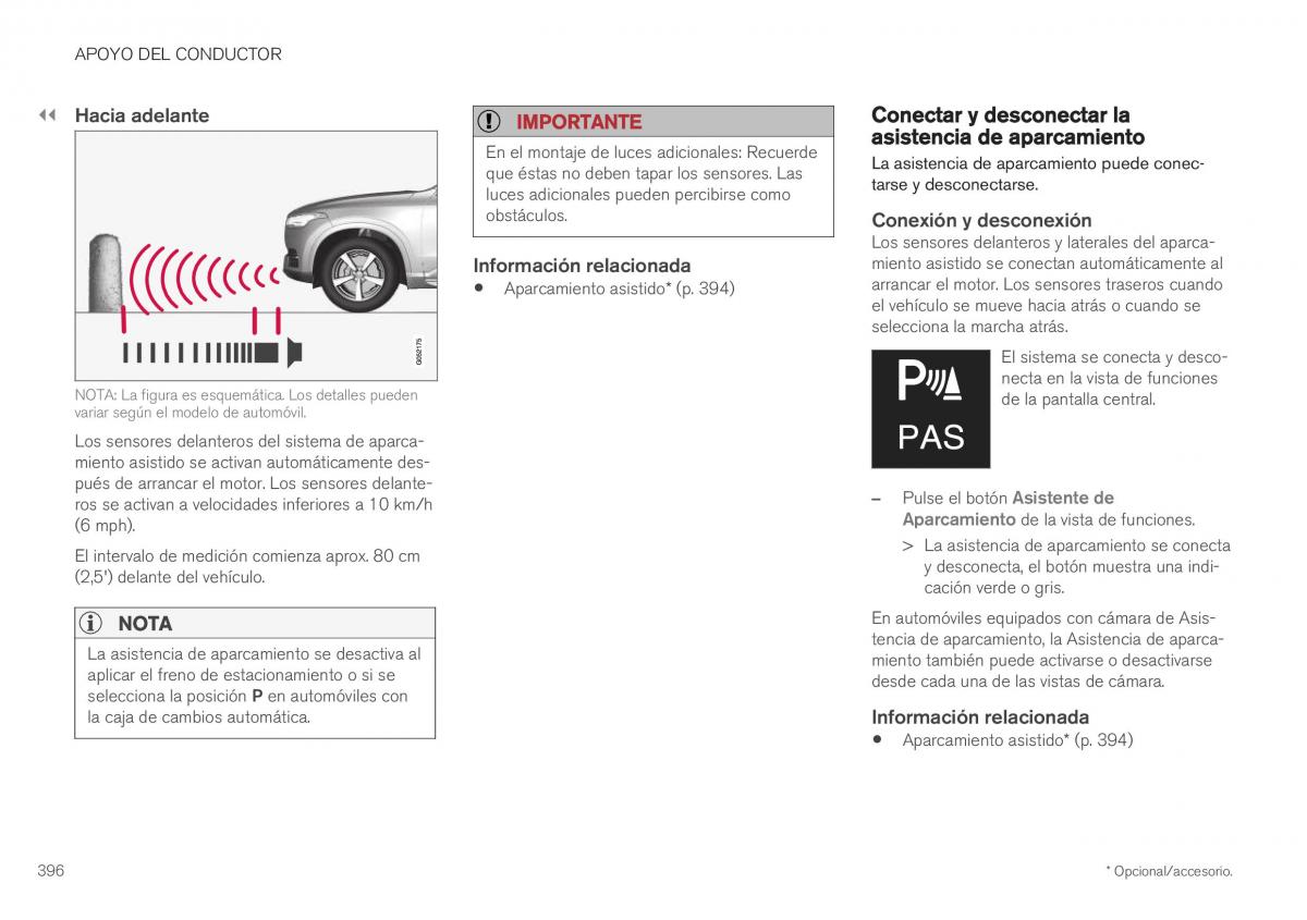 Volvo XC40 manual del propietario / page 398