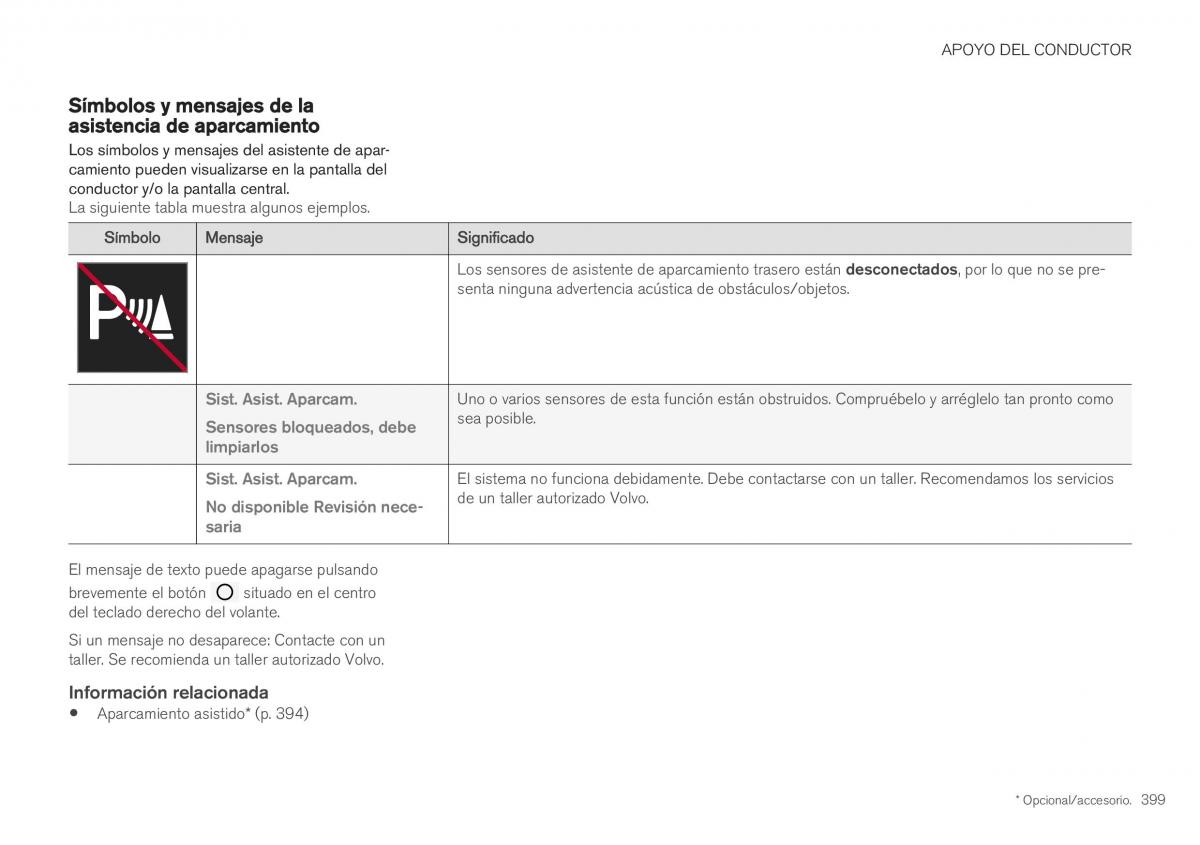 Volvo XC40 manual del propietario / page 401