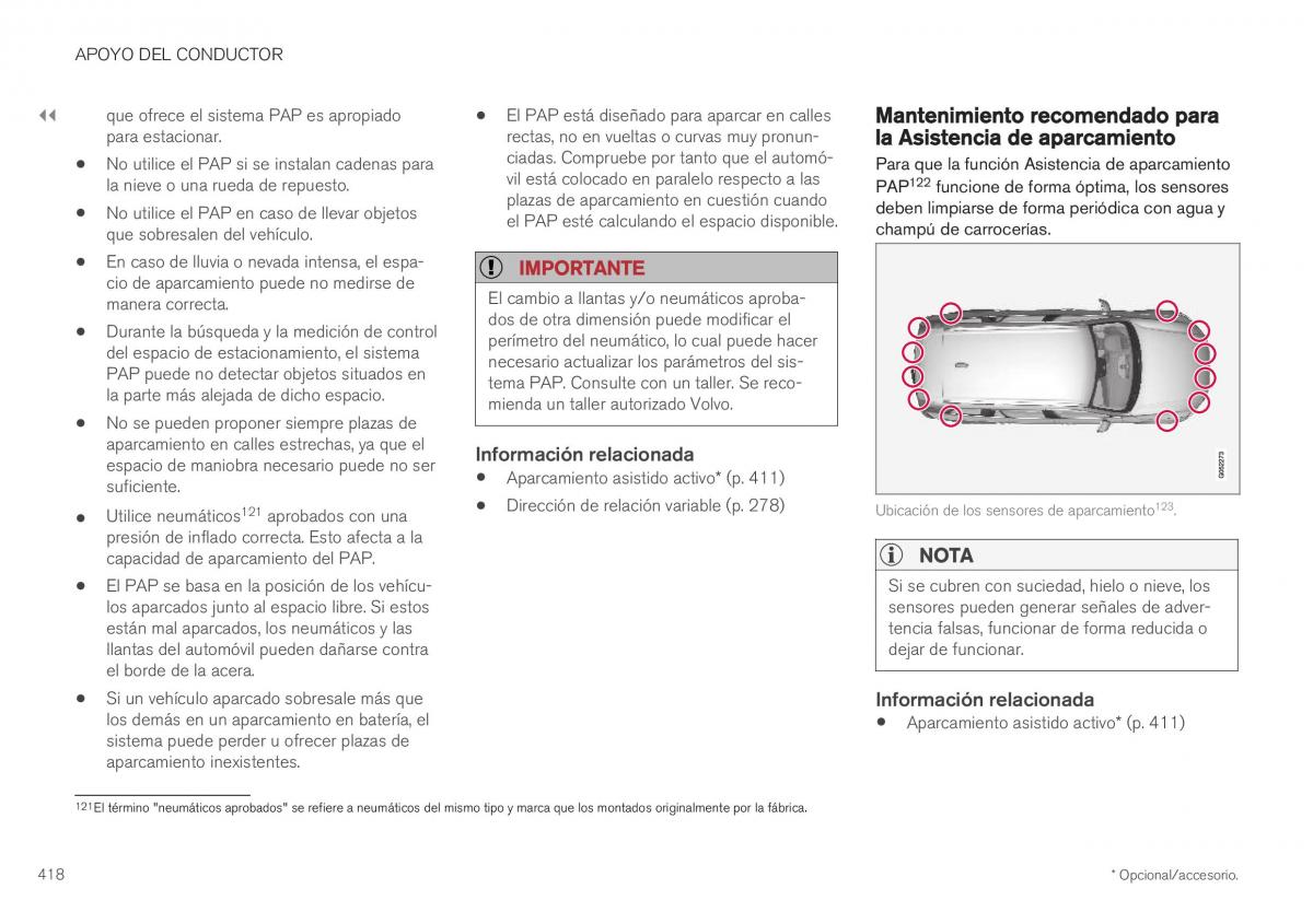 Volvo XC40 manual del propietario / page 420