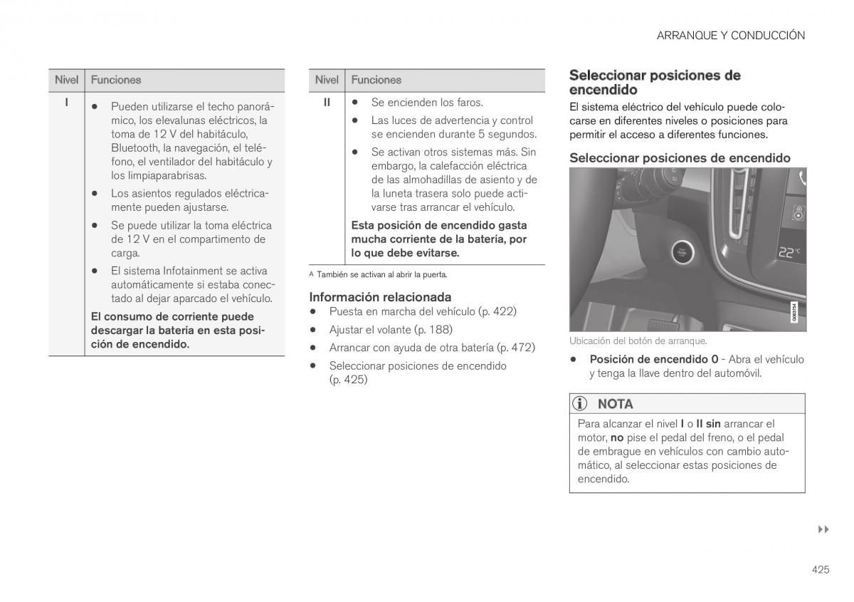 Volvo XC40 manual del propietario / page 427