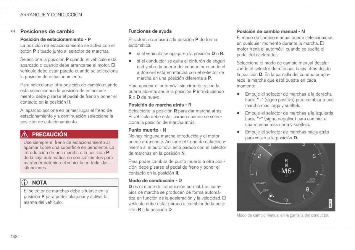 Volvo XC40 manual del propietario / page 440