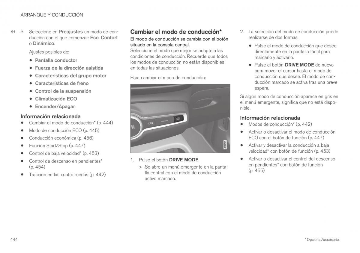 Volvo XC40 manual del propietario / page 446