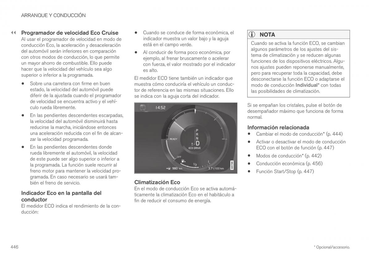 Volvo XC40 manual del propietario / page 448