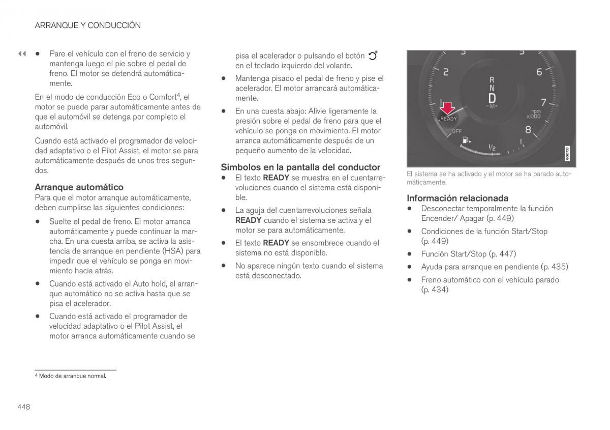 Volvo XC40 manual del propietario / page 450