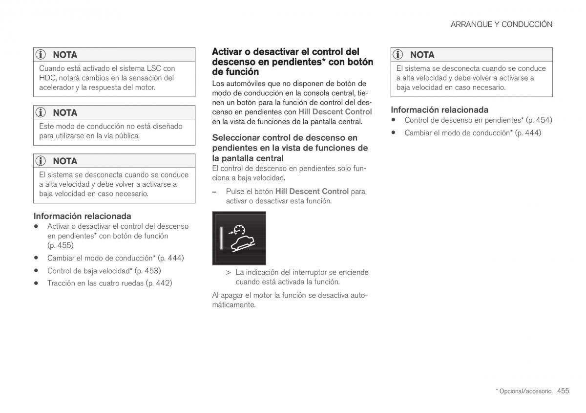 Volvo XC40 manual del propietario / page 457