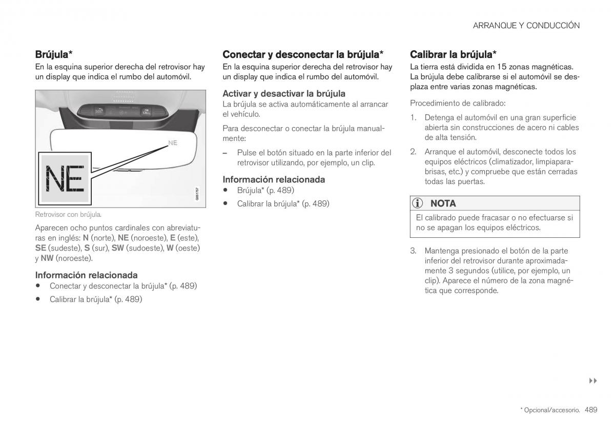 Volvo XC40 manual del propietario / page 491