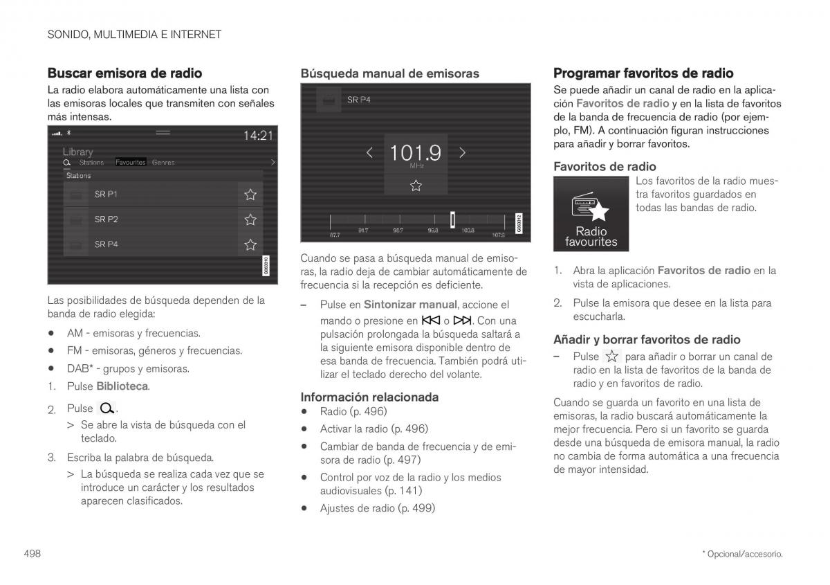 Volvo XC40 manual del propietario / page 500