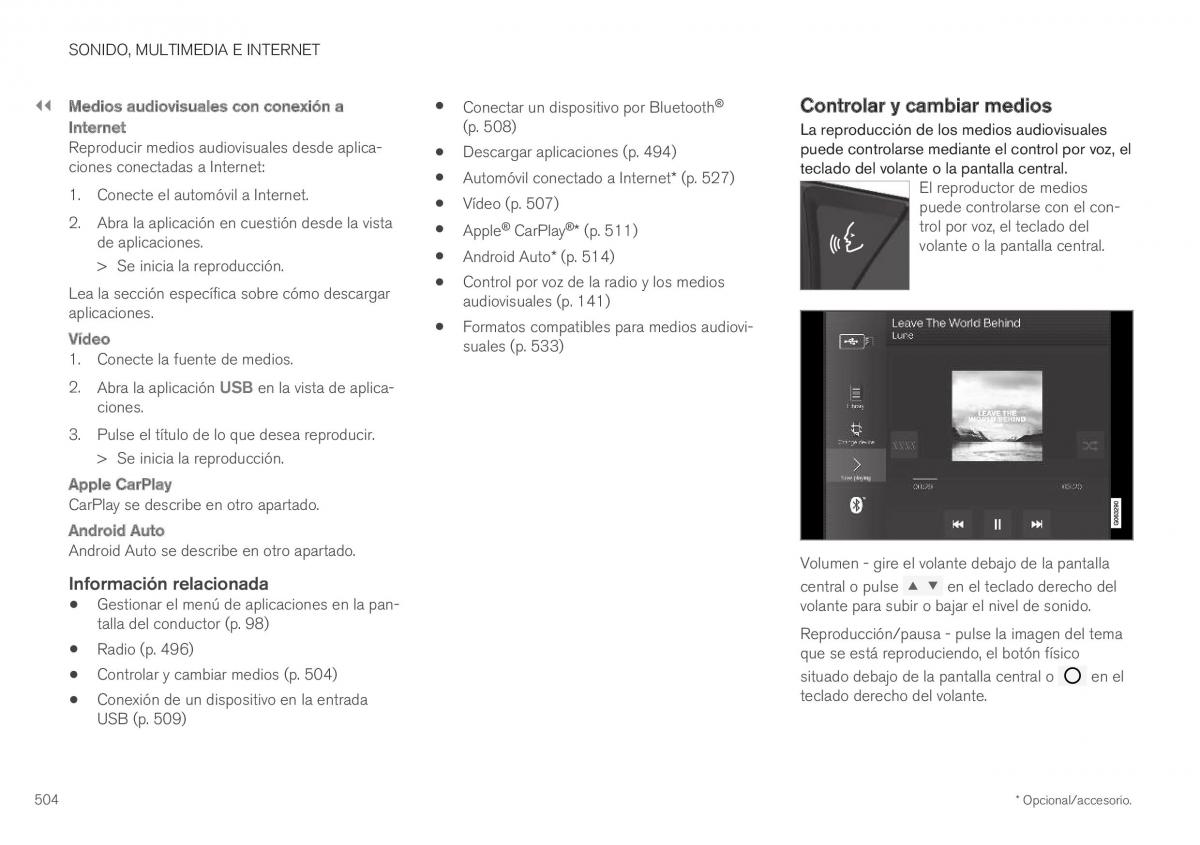 Volvo XC40 manual del propietario / page 506