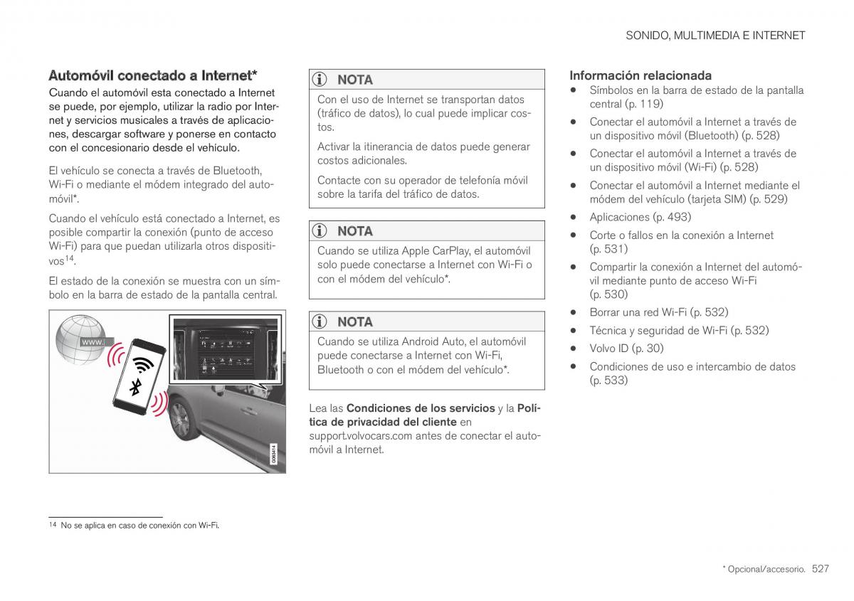 Volvo XC40 manual del propietario / page 529