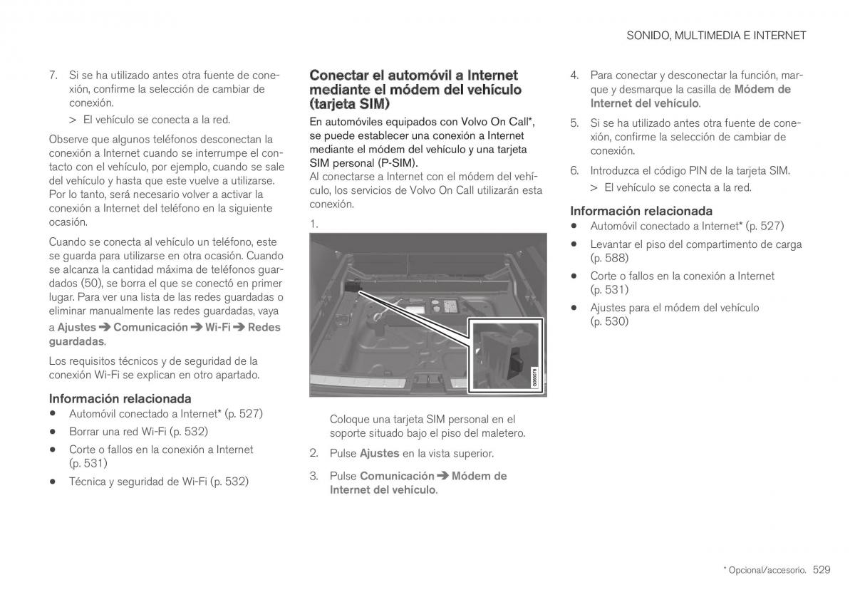 Volvo XC40 manual del propietario / page 531