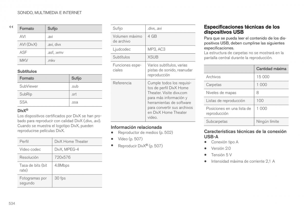 Volvo XC40 manual del propietario / page 536