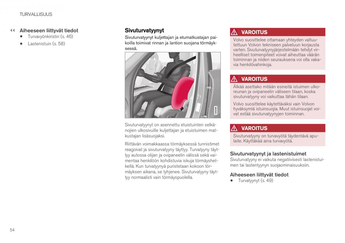 Volvo XC40 omistajan kasikirja / page 56