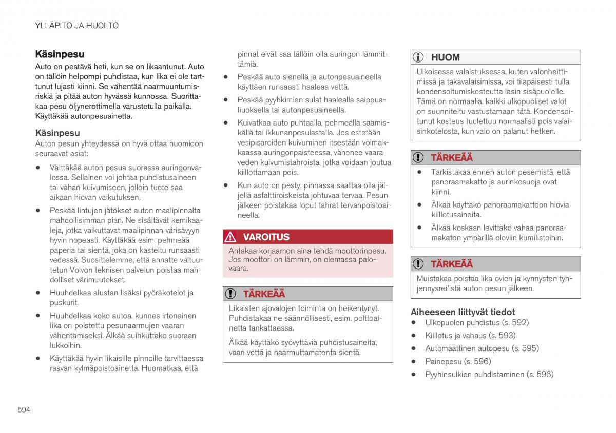 Volvo XC40 omistajan kasikirja / page 596