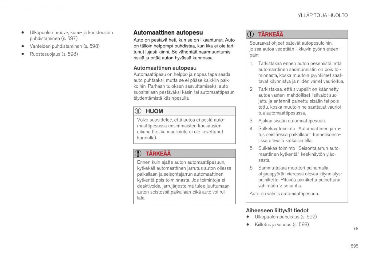 Volvo XC40 omistajan kasikirja / page 597