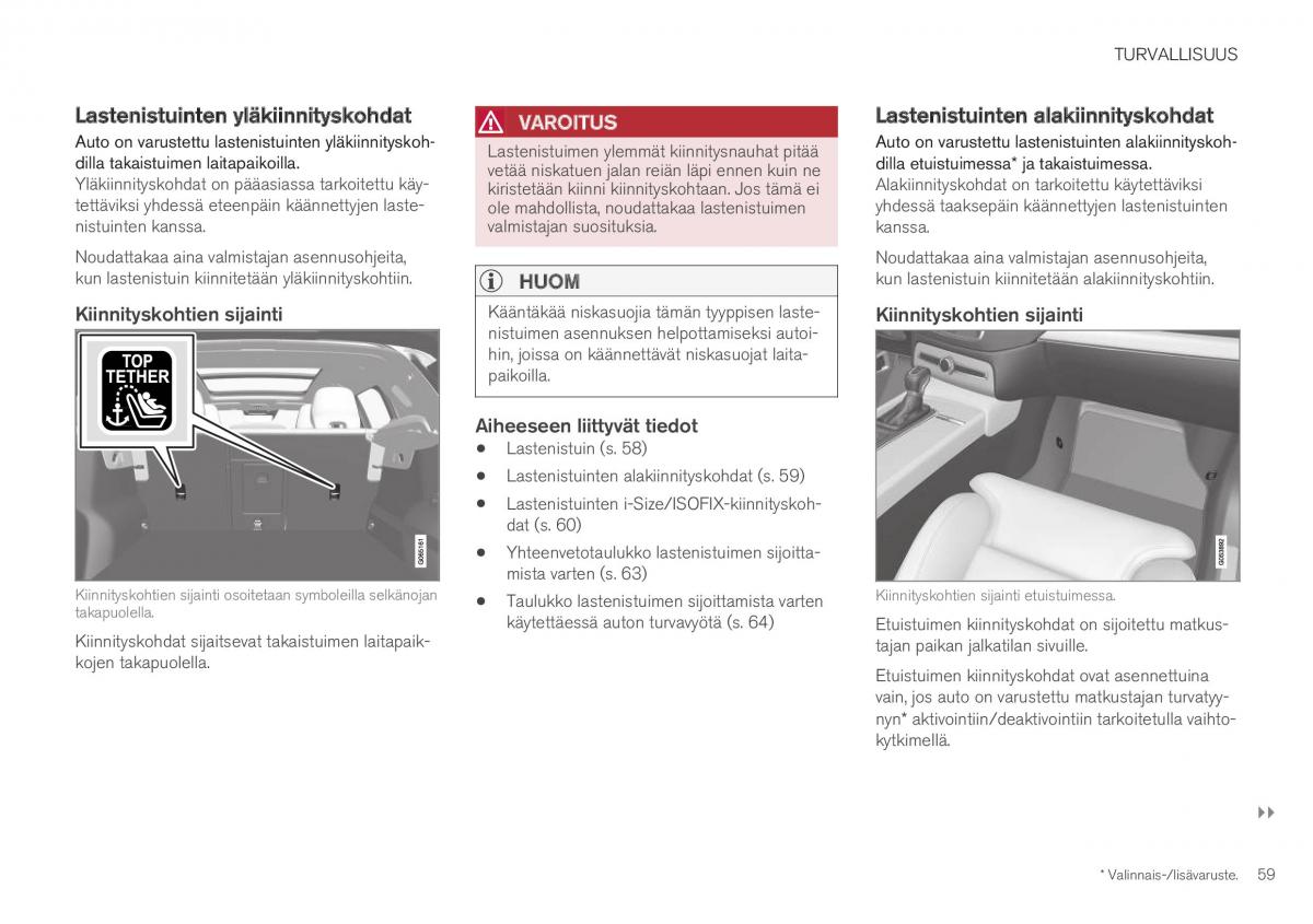 Volvo XC40 omistajan kasikirja / page 61