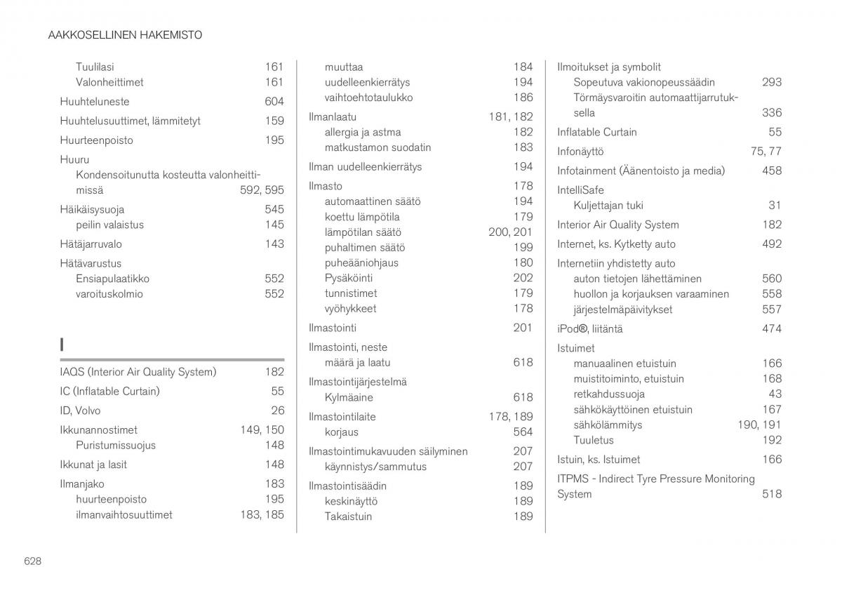 Volvo XC40 omistajan kasikirja / page 630