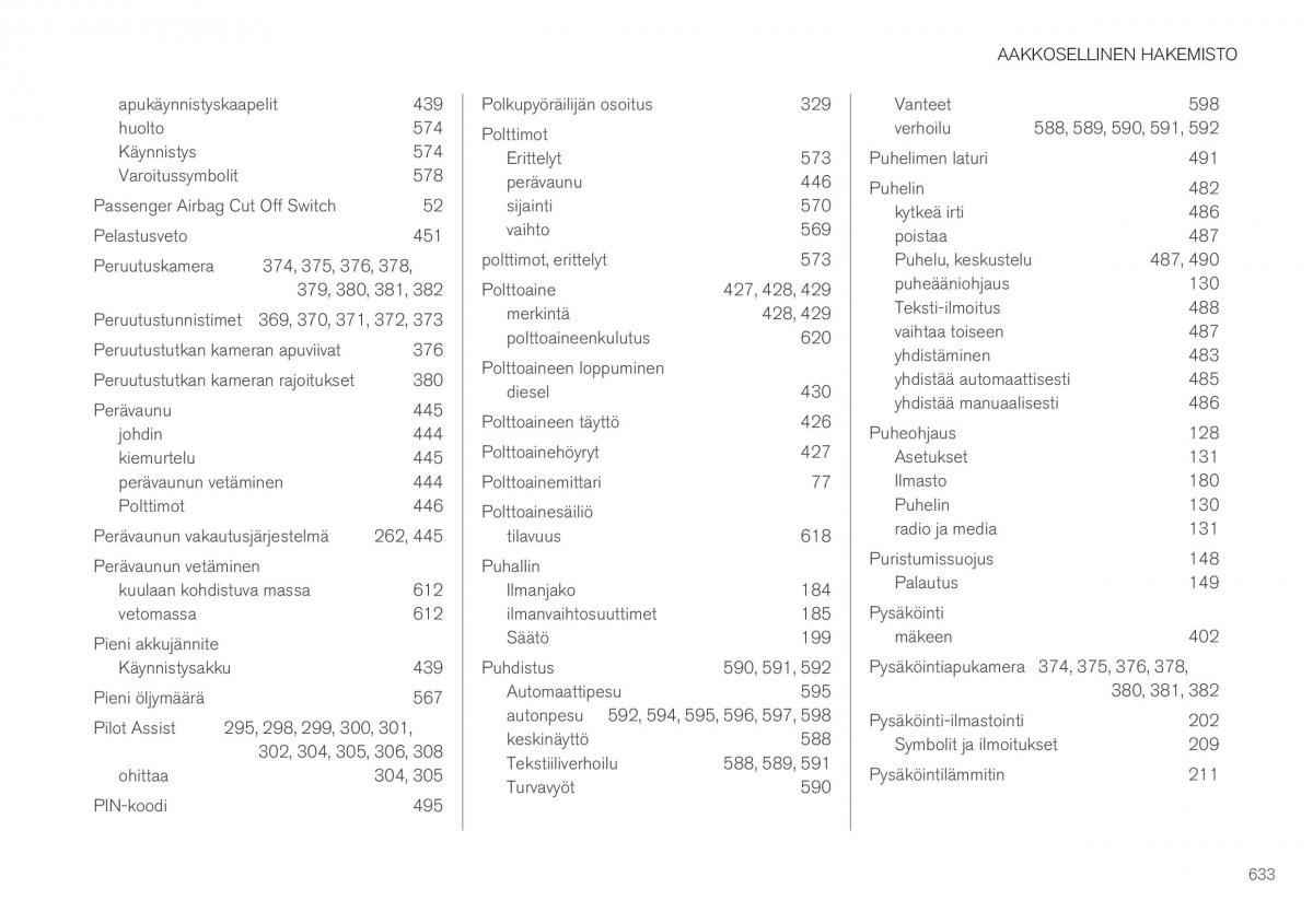 Volvo XC40 omistajan kasikirja / page 635