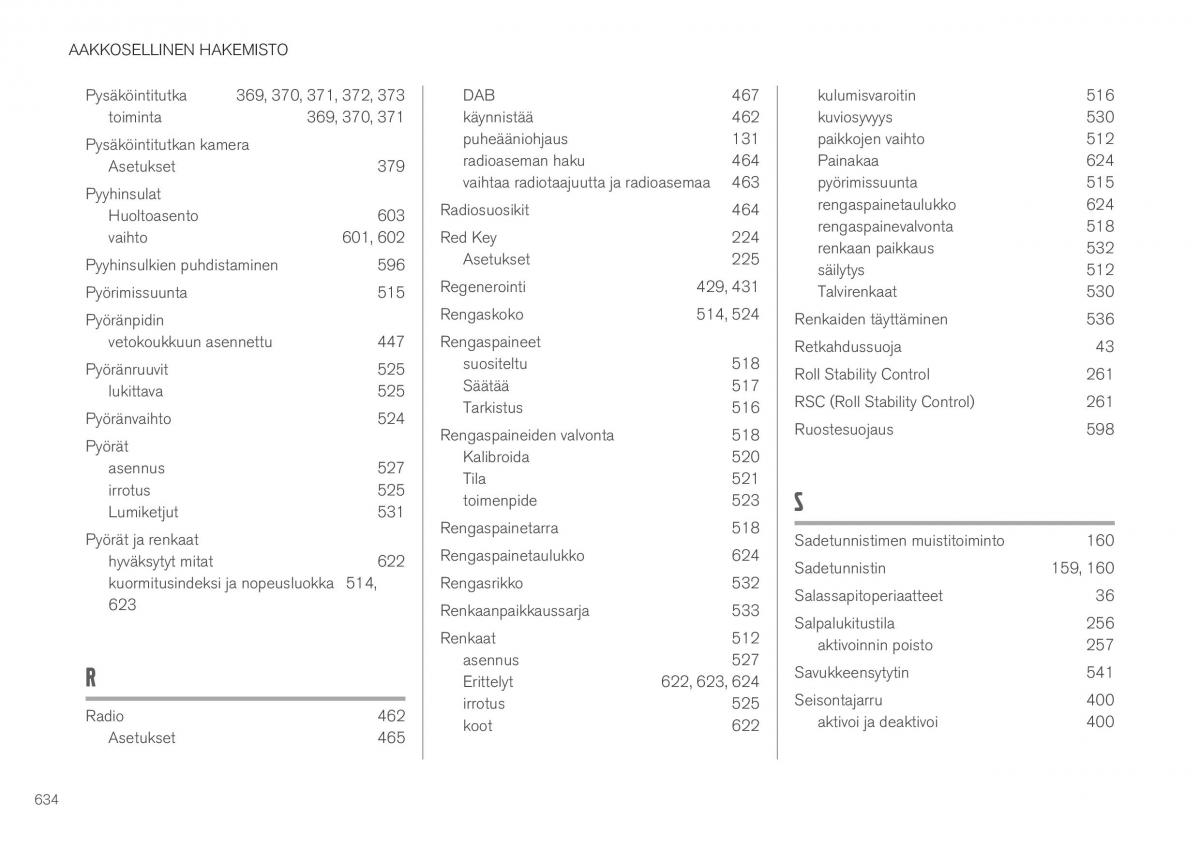 Volvo XC40 omistajan kasikirja / page 636