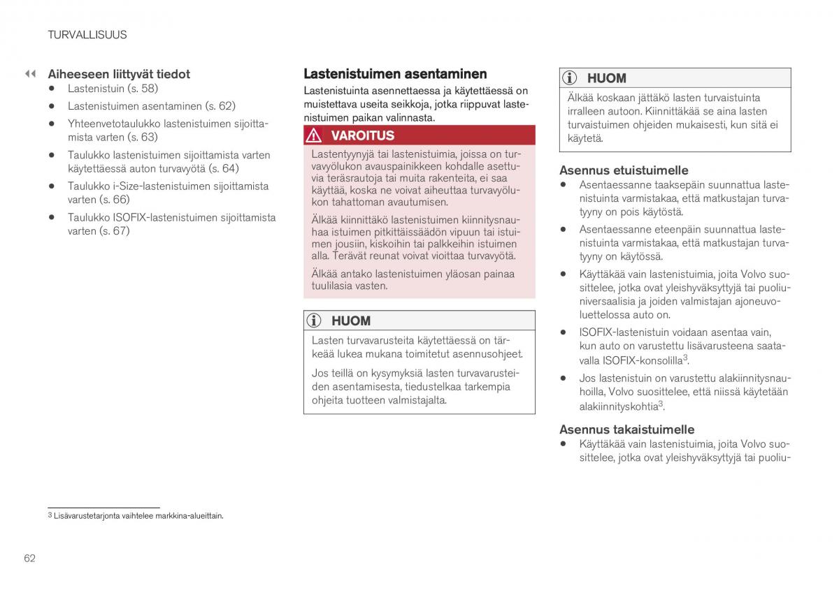 Volvo XC40 omistajan kasikirja / page 64